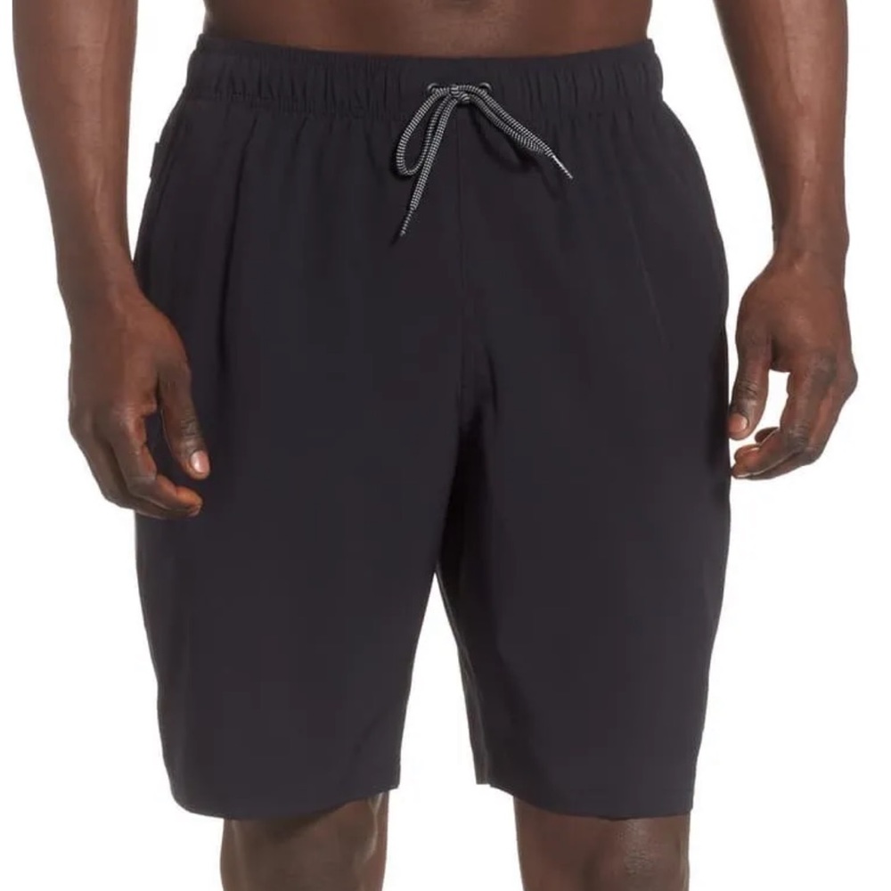 Nike Men Shorts Contend Volley Swim Trunks NESSA482-001 Black Gray Small $60 NWT